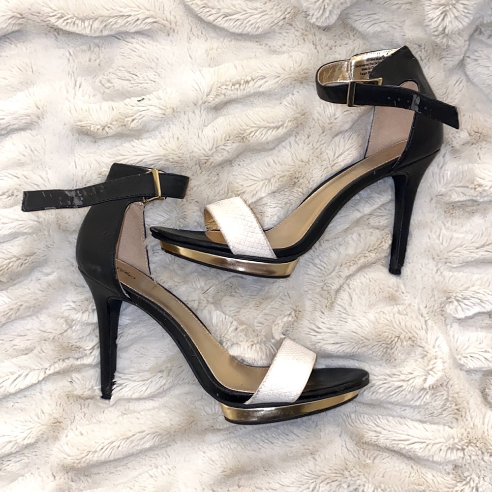 Mossimo Gold, White, and Black Heels